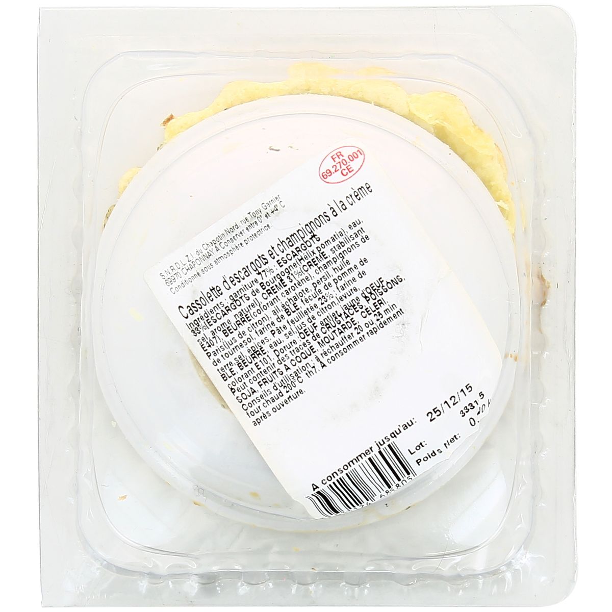 3033124685805 - Bolard - Cassolette d'Escargot & Champignon à la Crème