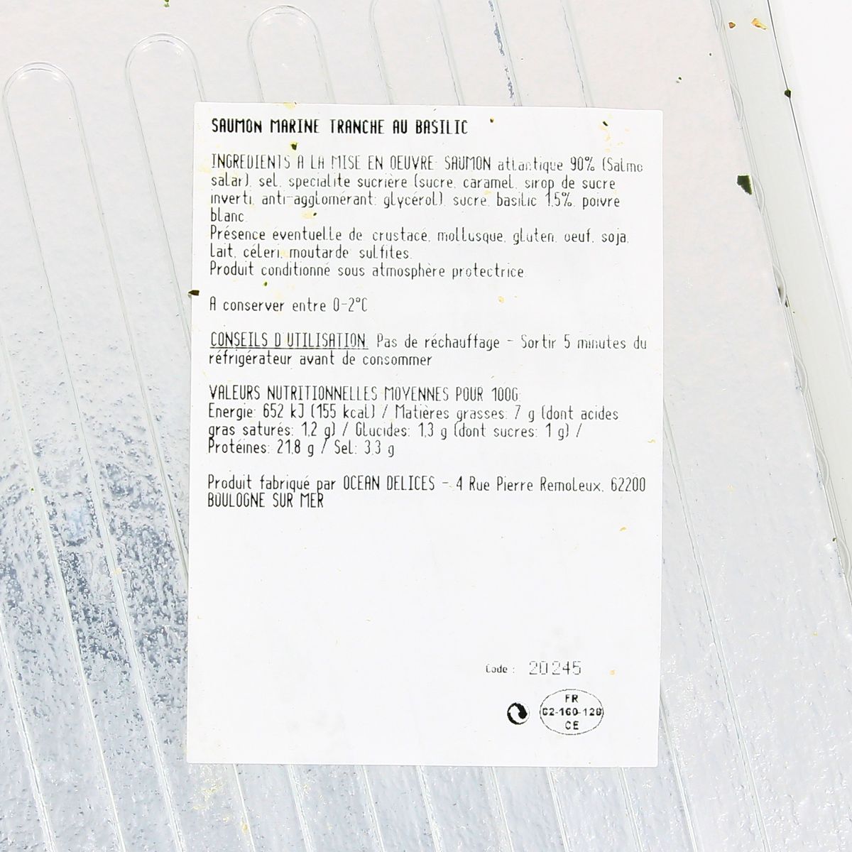 3760105176105 - Océan Délices - Saumon Mariné Basilic