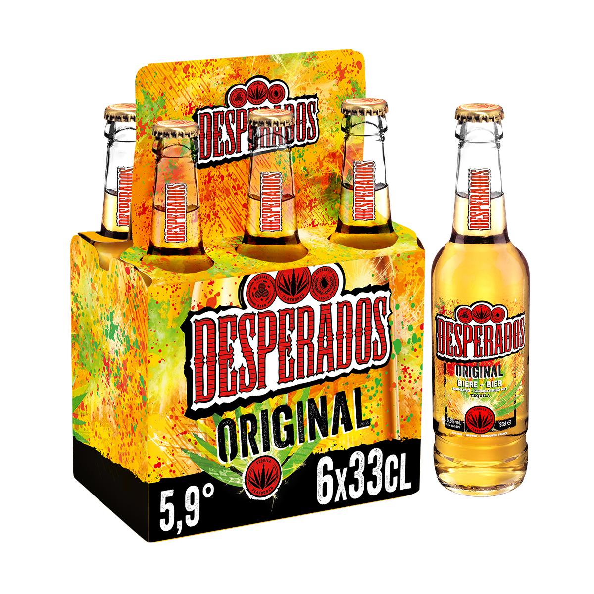 DESPERADOS Pack de 20 Bieres - Aromatisée Téquila - Alc 5.9% vol