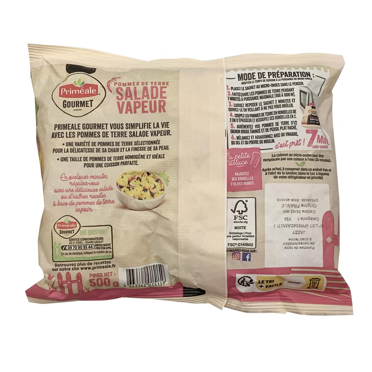 3389385810006 - - Pommes de terre Salade Vapeur micro-ondable