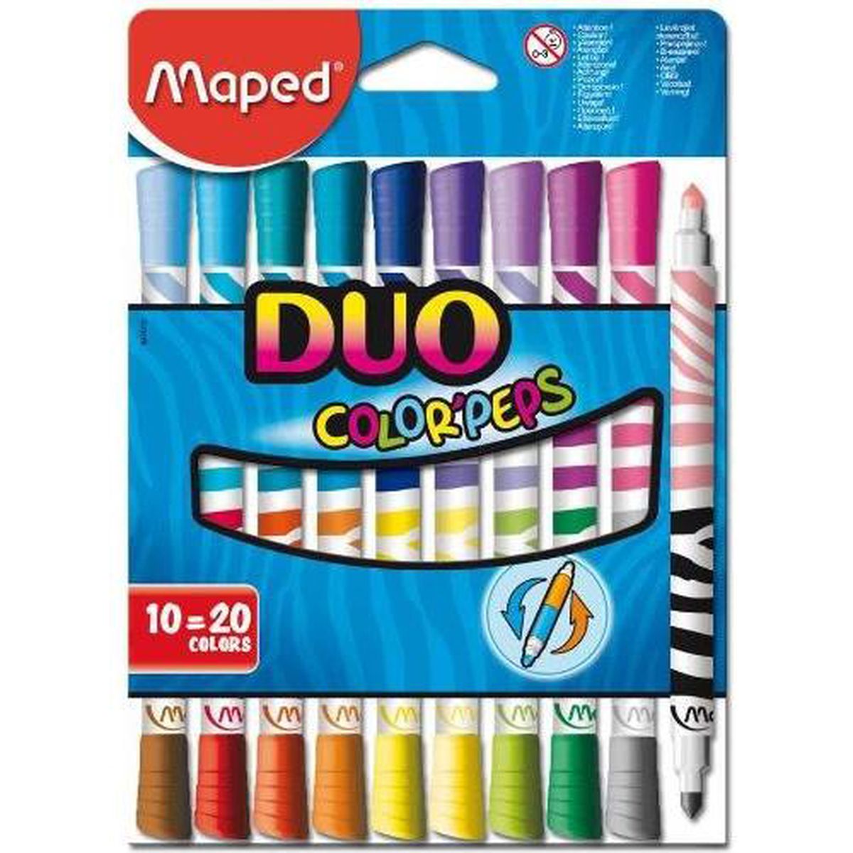 Achat / Vente Maped Feutres de coloriage Duo Color Pep, 10 feutres
