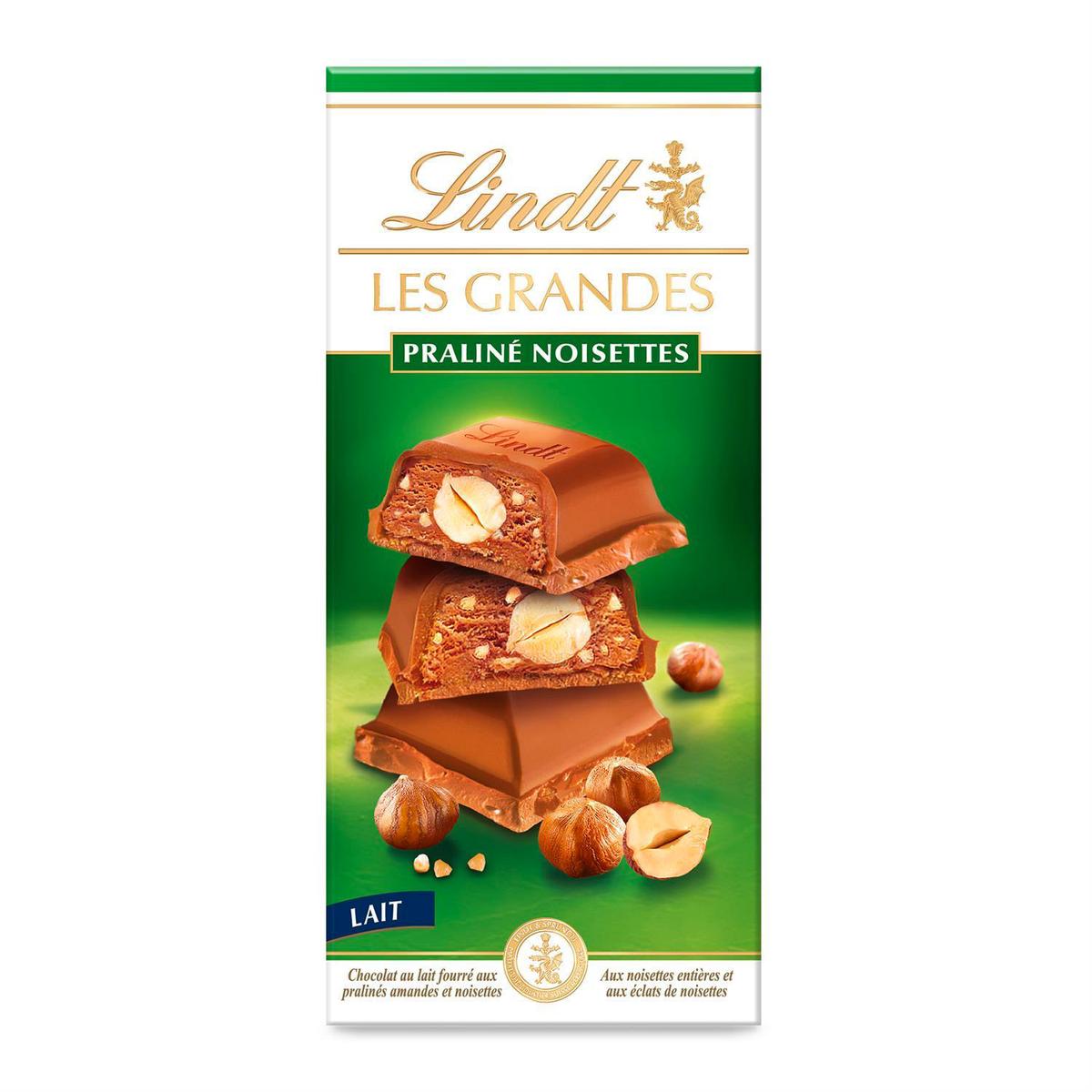 3046920020206 - Lindt - Chocolat au Lait Noisettes Les Grandes Pralinés