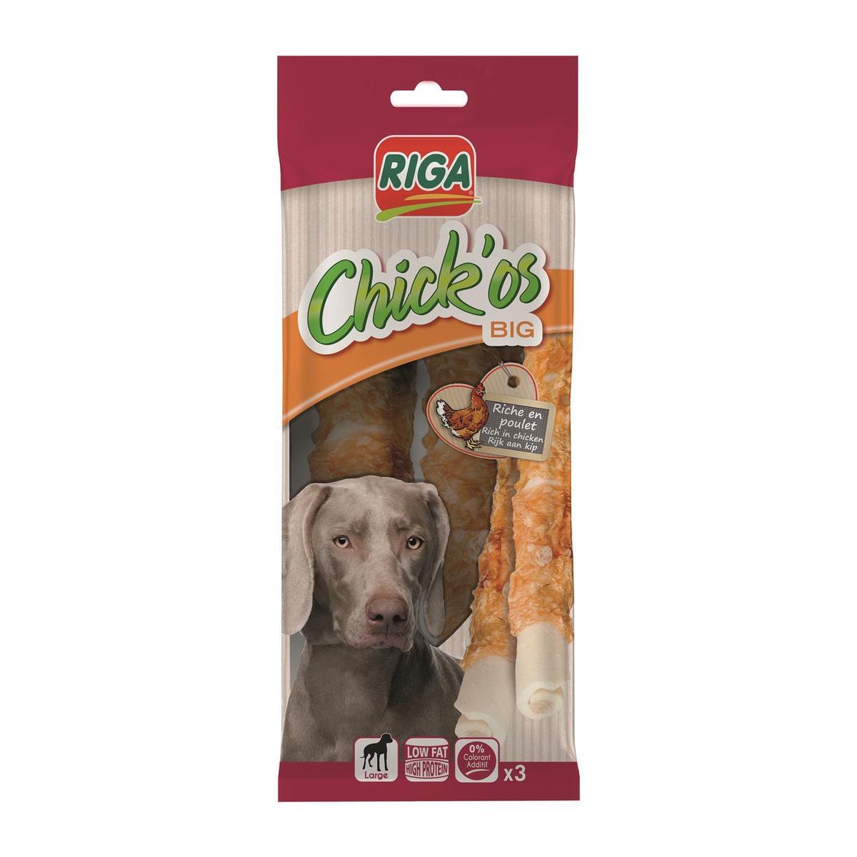 3166780051506 - Riga Chick'Os - Friandise au poulet Big - Friandise Récompense pour grand chien x3