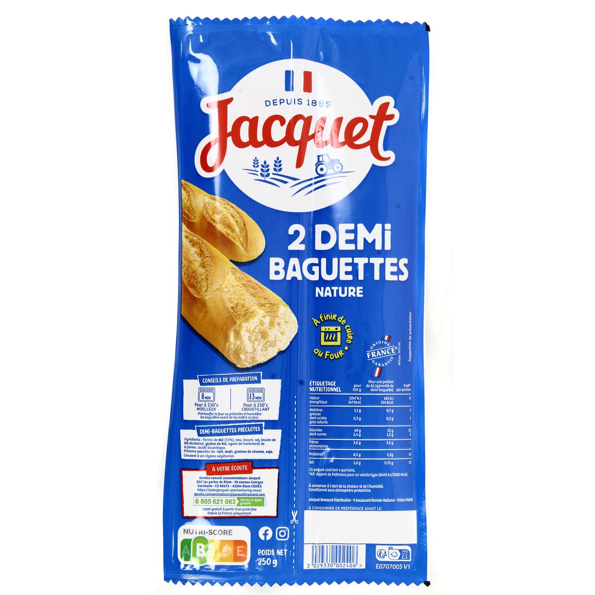 3029330002406 - Jacquet - Demi-Baguettes au Froment