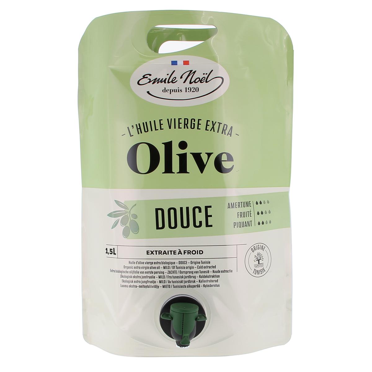 Acheter Emile Noël Huile d'olive Bio vierge extra douce poche, 1,5L