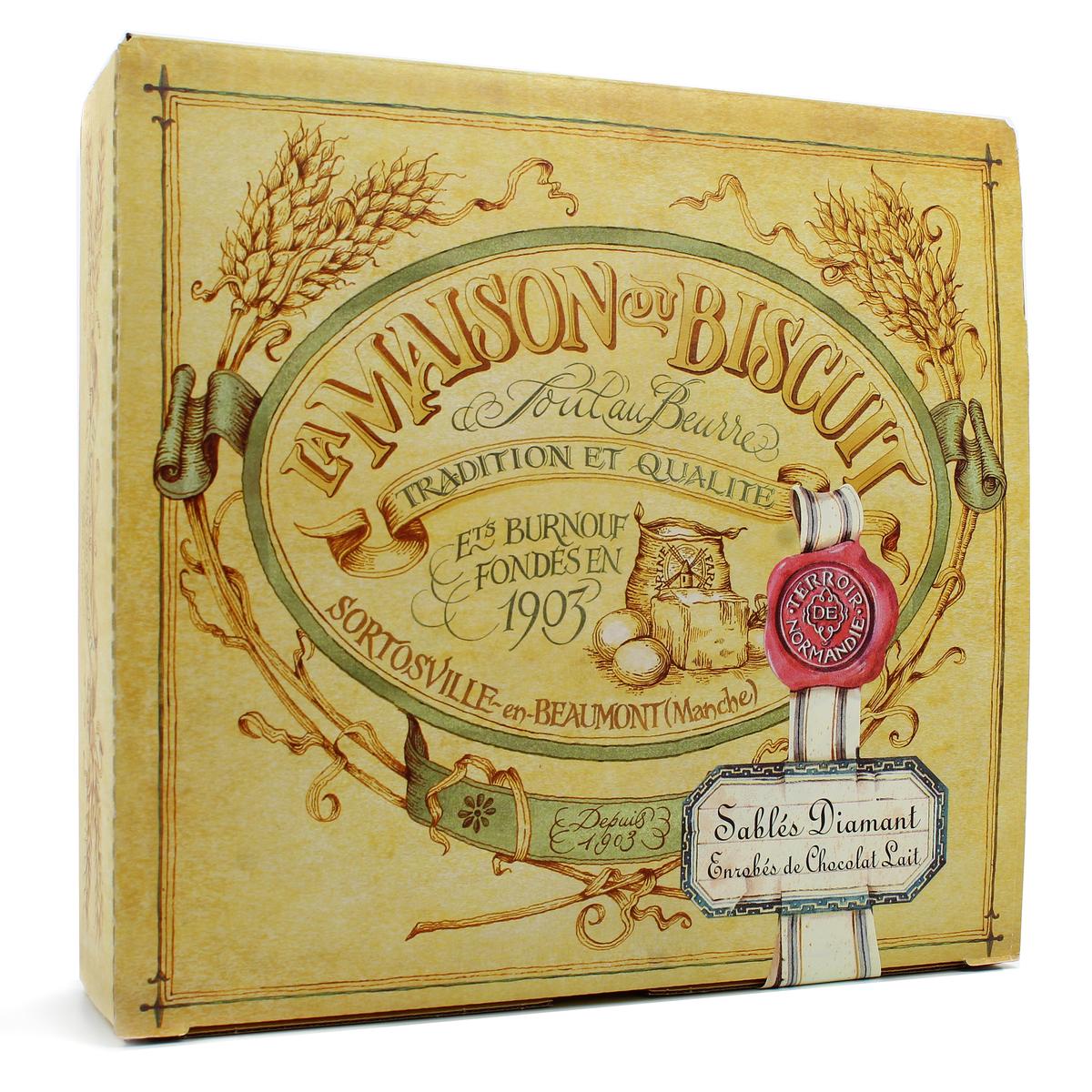 3449612166006 - La Maison Du Biscuit - Sablés diamants enrobés de chocolat au lait