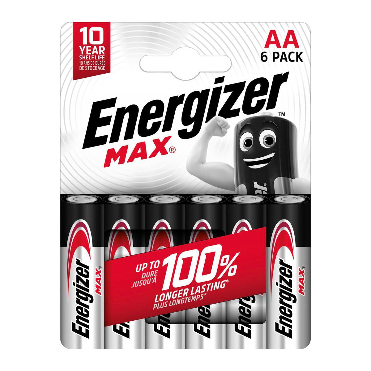 7638900437706 - Energizer - 6 Piles Alcaline LR6-AA 1,5V Max