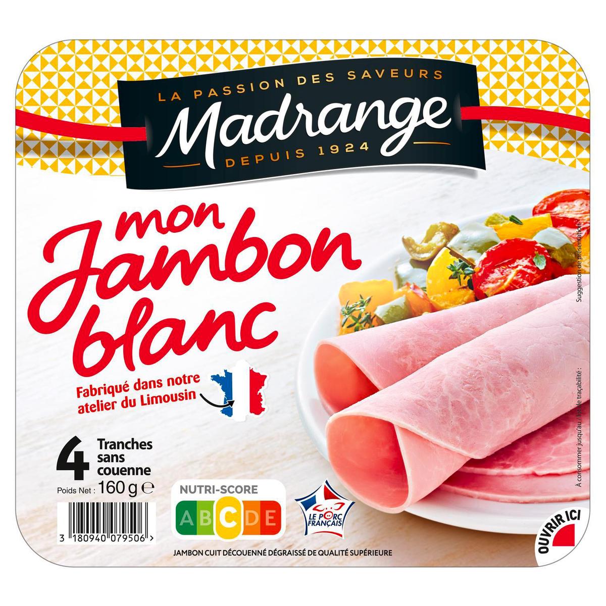 3180940079506 - Madrange - Jambon blanc, 160g