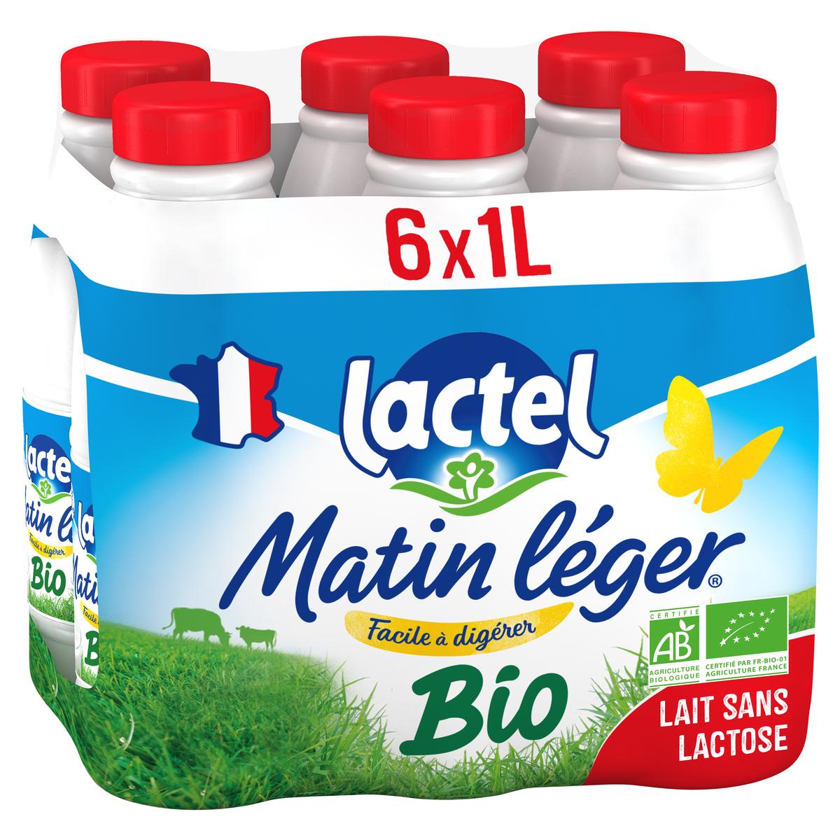 3428272200107 - Matin Léger de Lactel - Lait sans lactose Bio entier 3,6% mg