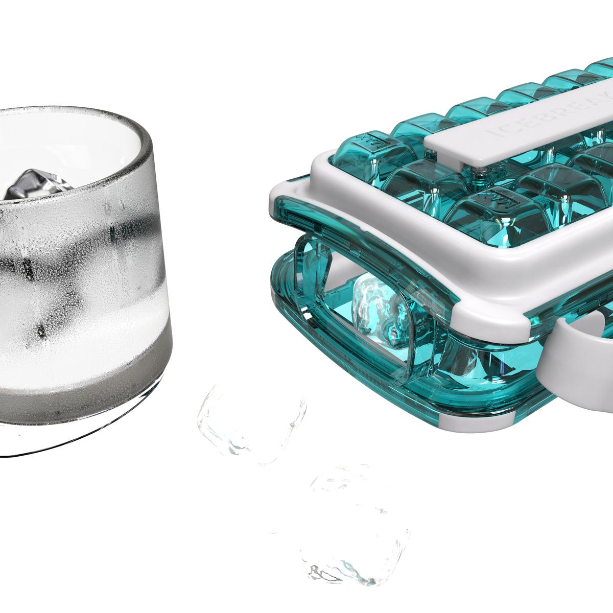 0842839121507 - Icebreaker - Bac à glaçons en silicone avec couvercle bleu clair