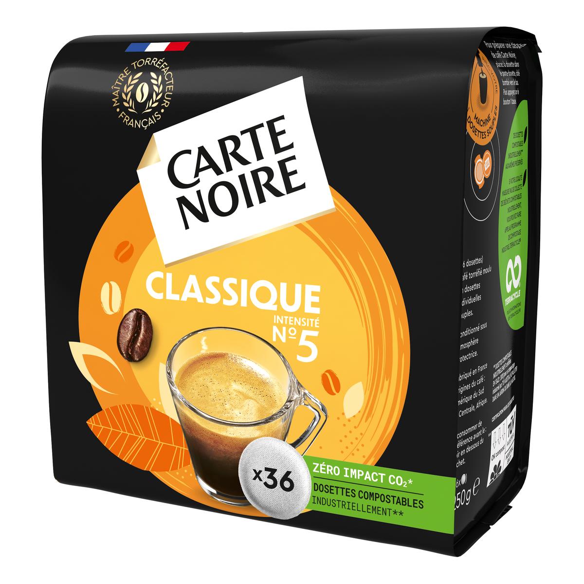 Café dosette n°6, Carte Noire (x 36)  La Belle Vie : Courses en Ligne -  Livraison à Domicile