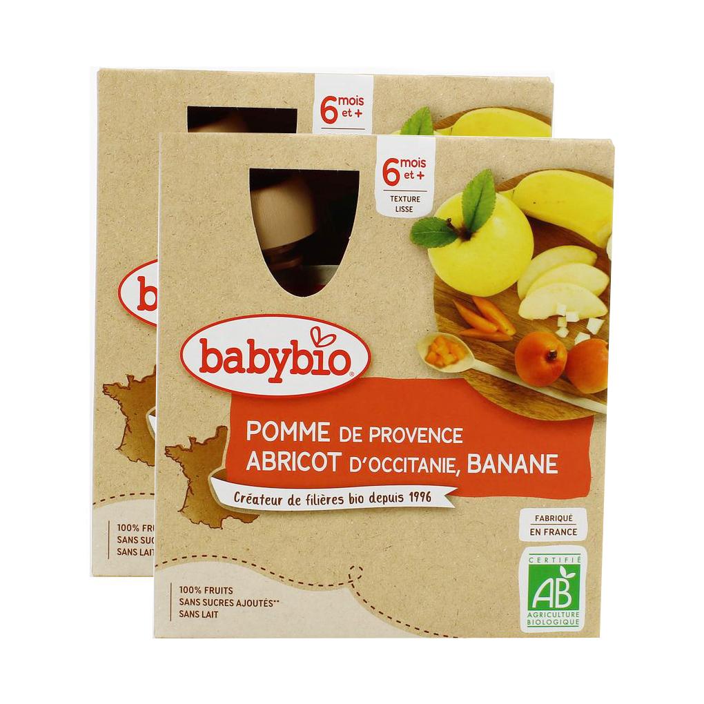 2050000312007 - Babybio - Pomme, Abricot, Banane Bio Gourde Bébé Dès 6 mois
