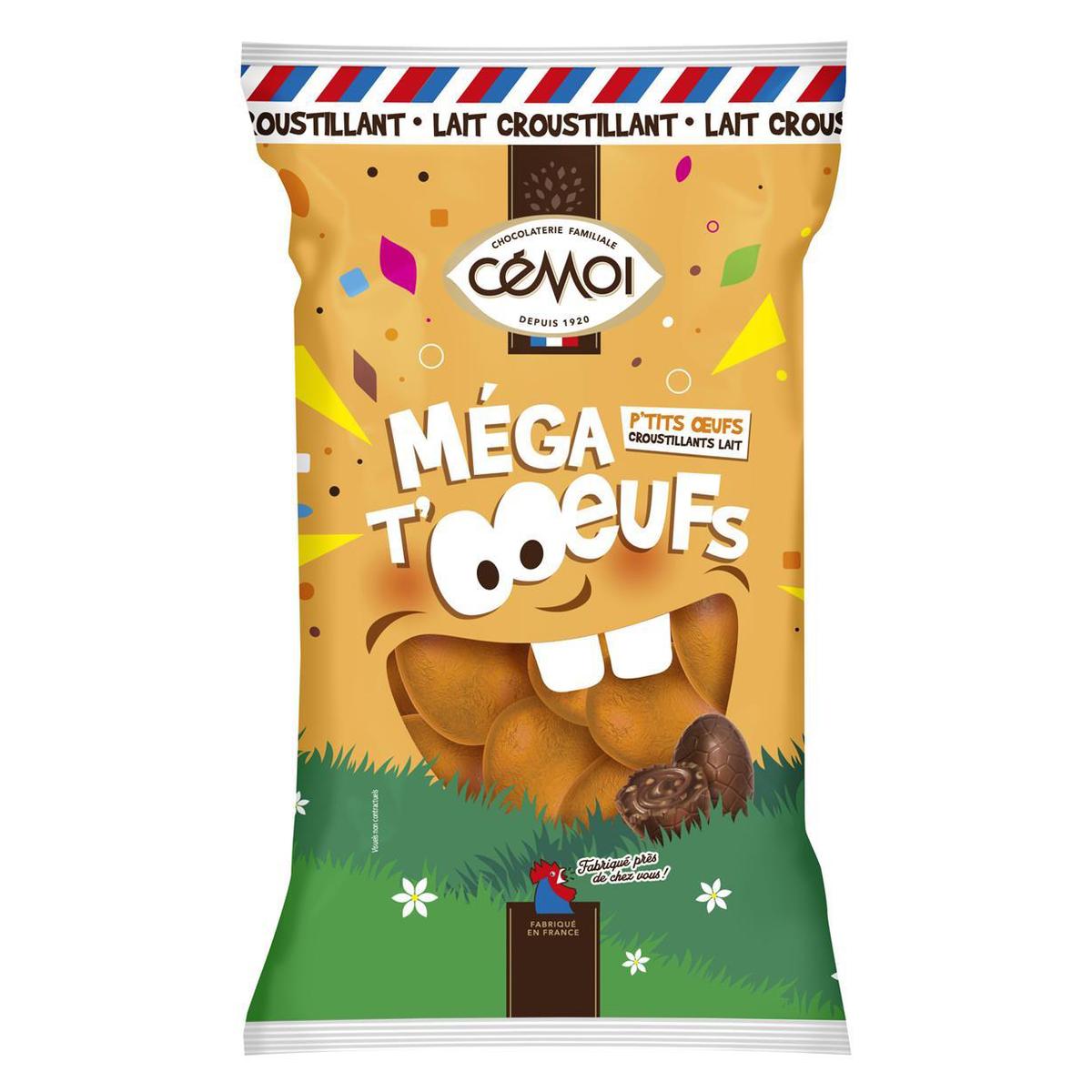 3173286832607 - Cémoi - Méga t'Oeuf, Oeufs au Chocolat au Lait Croustilant