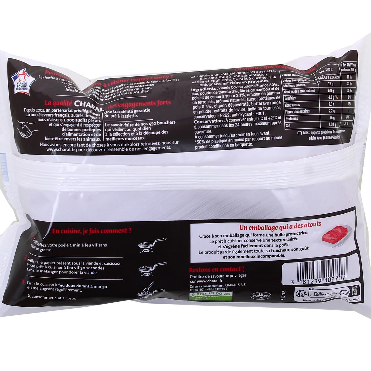 3181239102707 - Charal - Boeuf Haché Bolognaise Happy Family