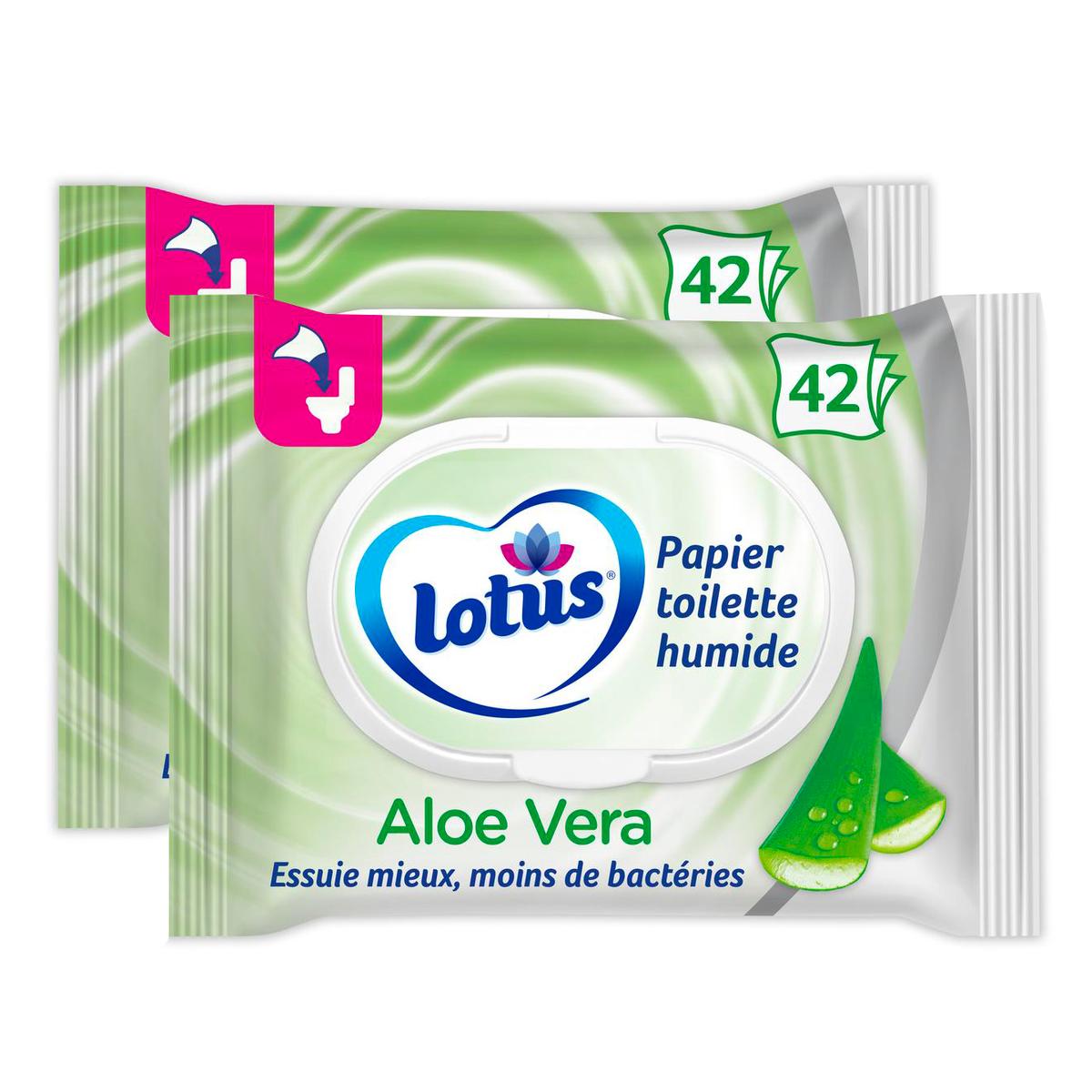 Acheter Promotion Lotus Lingette Papier toilette humide Aloe Douceur