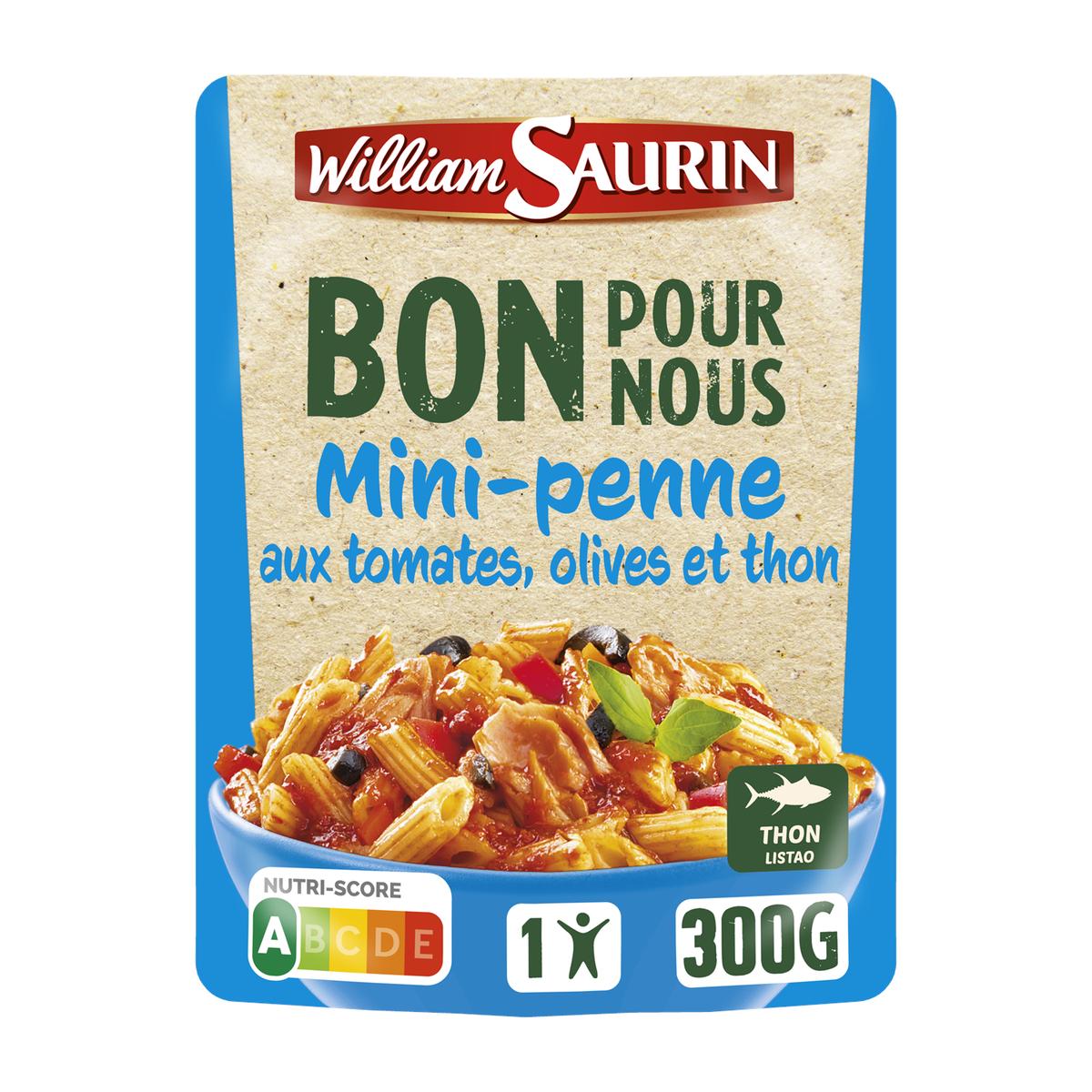 3261055954107 - William Saurin - Mini Penne aux Tomates Olives et Thon- Bon pour nous