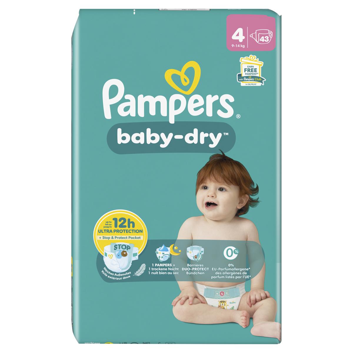 8700216904407 - Pampers Babydry Geant - Couches Bébés Baby-Dry 9-14kg T4