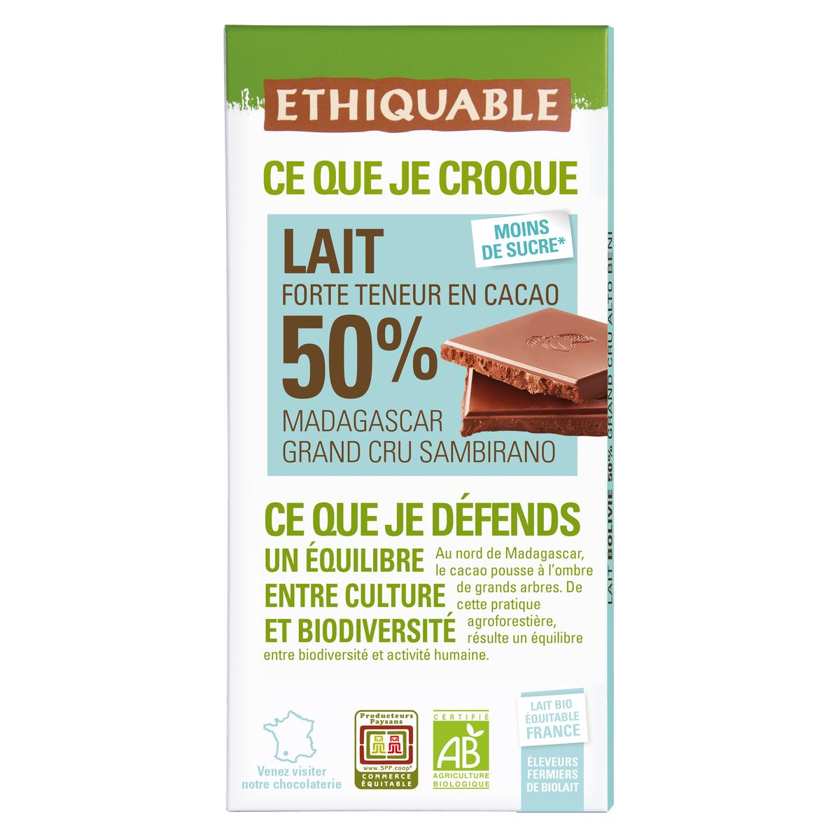 Tablette 100% Cacao sans sucre Origine Pérou 100 g Saveurs & Nature
