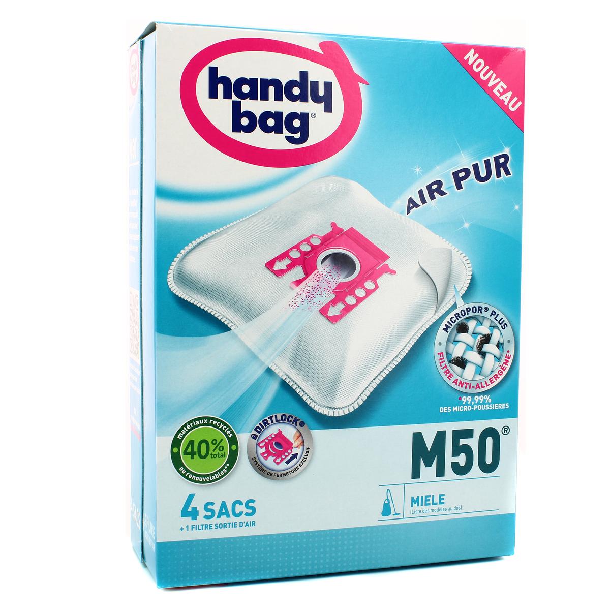Livraison à domicile Handy Bag Sacs aspirateur M50 MIELE, 4 sacs