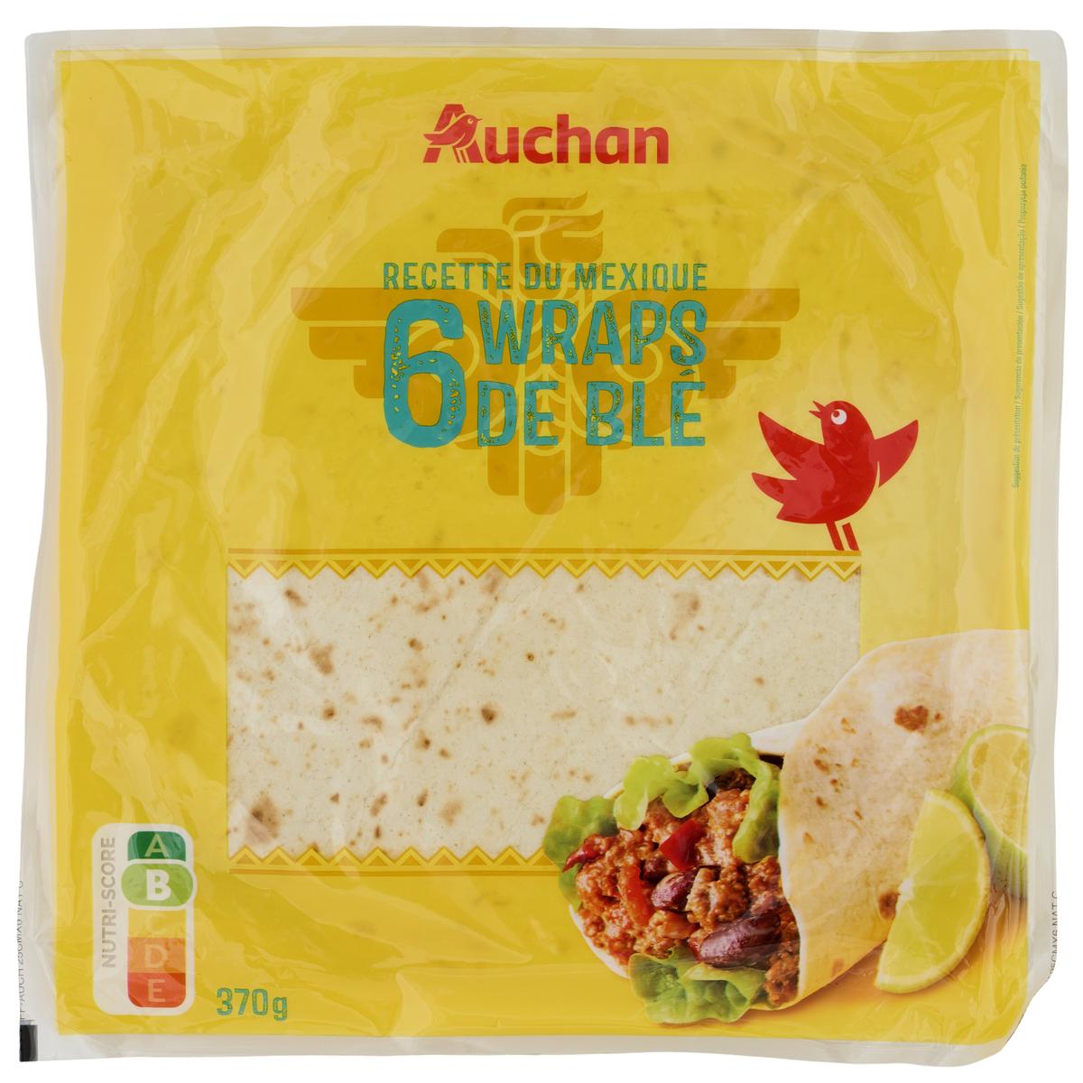 3596710357307 - Auchan - 6 Wraps de blé