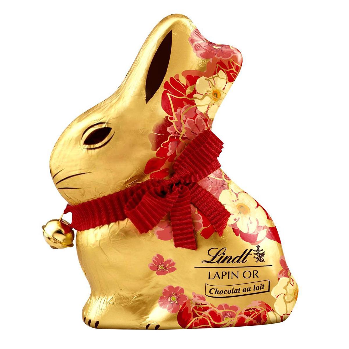 4000539697807 - Lindt - Lapin Or Fleurs Chocolat au Lait