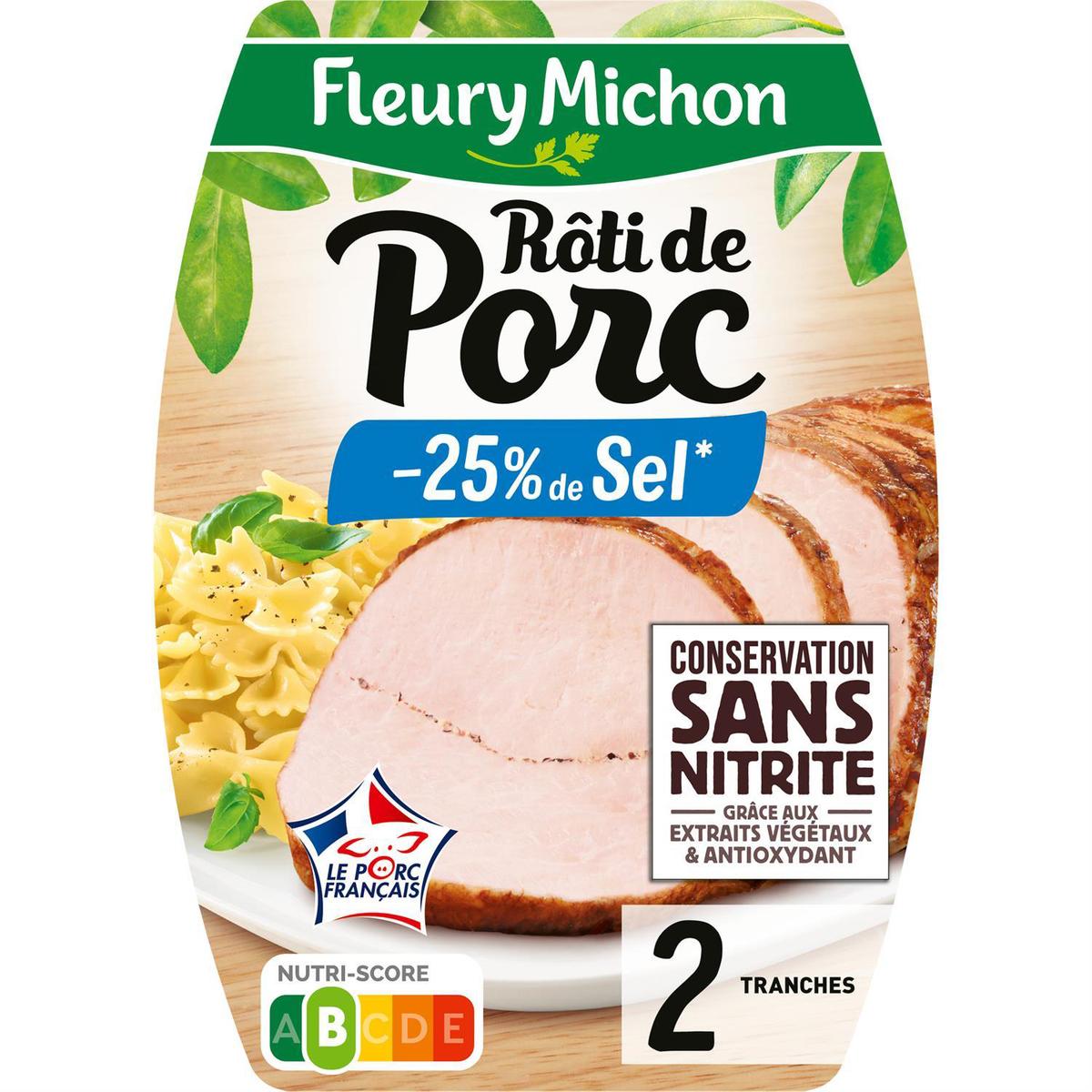 3095757648107 - Fleury Michon - Rôti de Porc, Taux de Sel Réduit -25%*