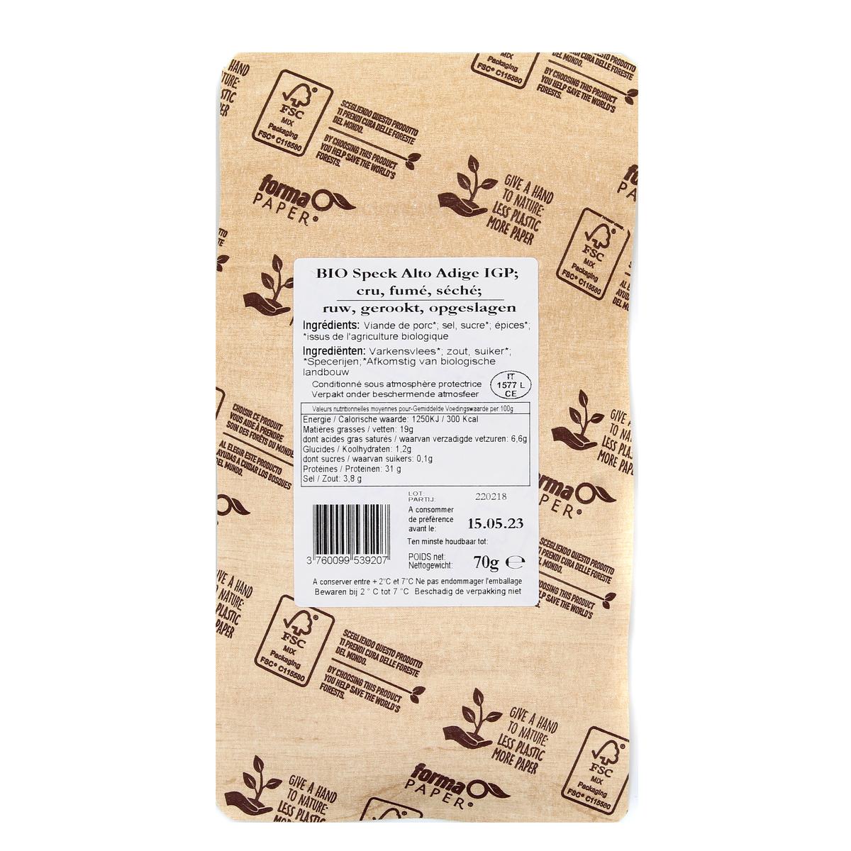 3760099539207 - ViaBio - Jambon Speck bio IGP Alto Adige