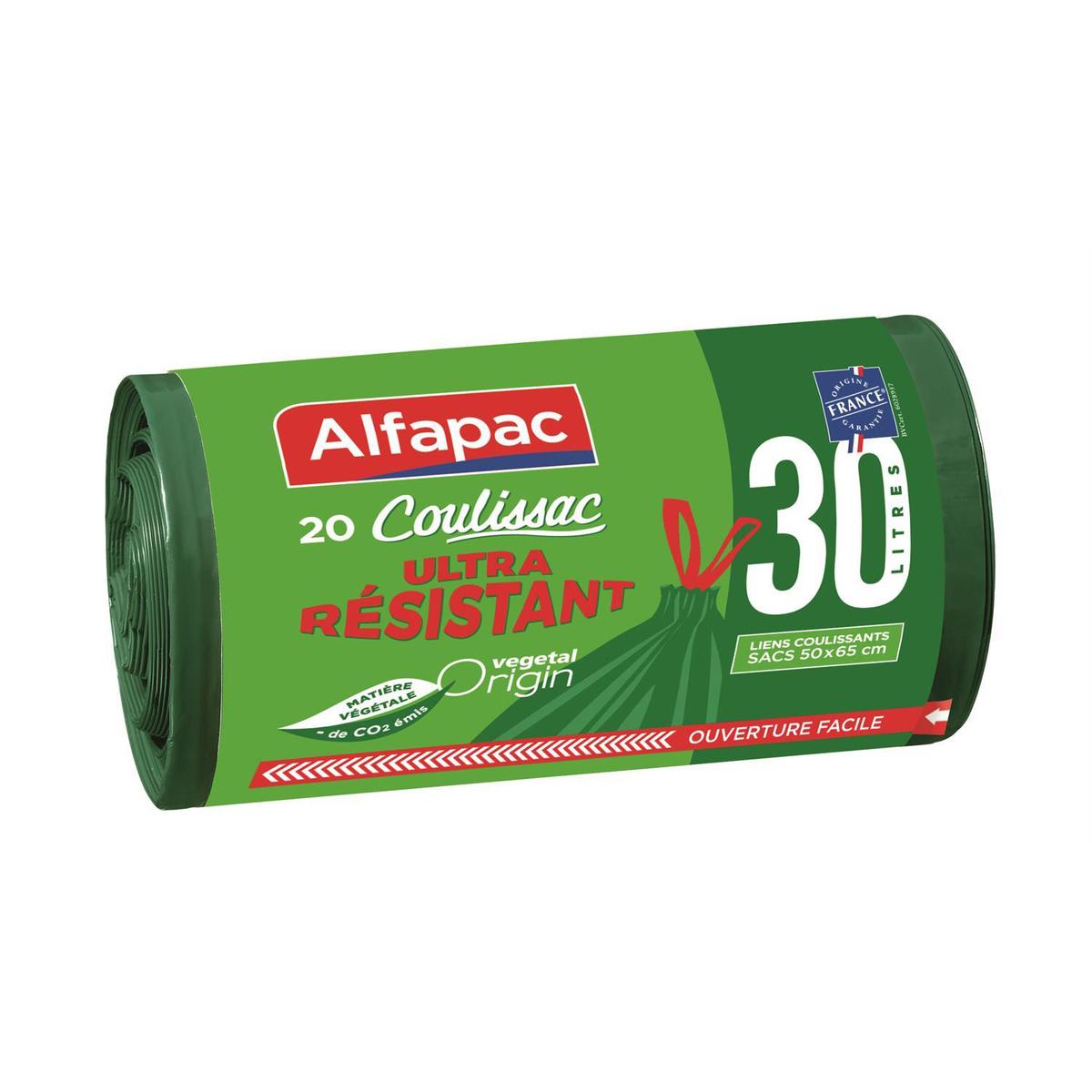 Alfapac sac poubelle compostable 30l Vert - lot de 250