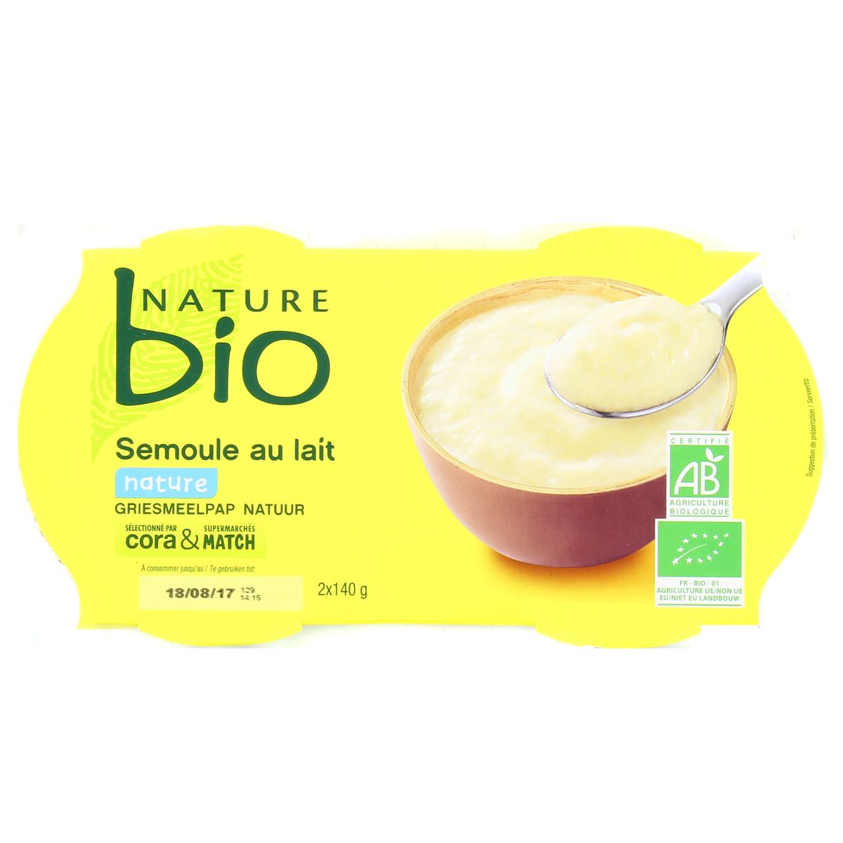 3257982161008 - Nature Bio - Semoule au lait, Bio