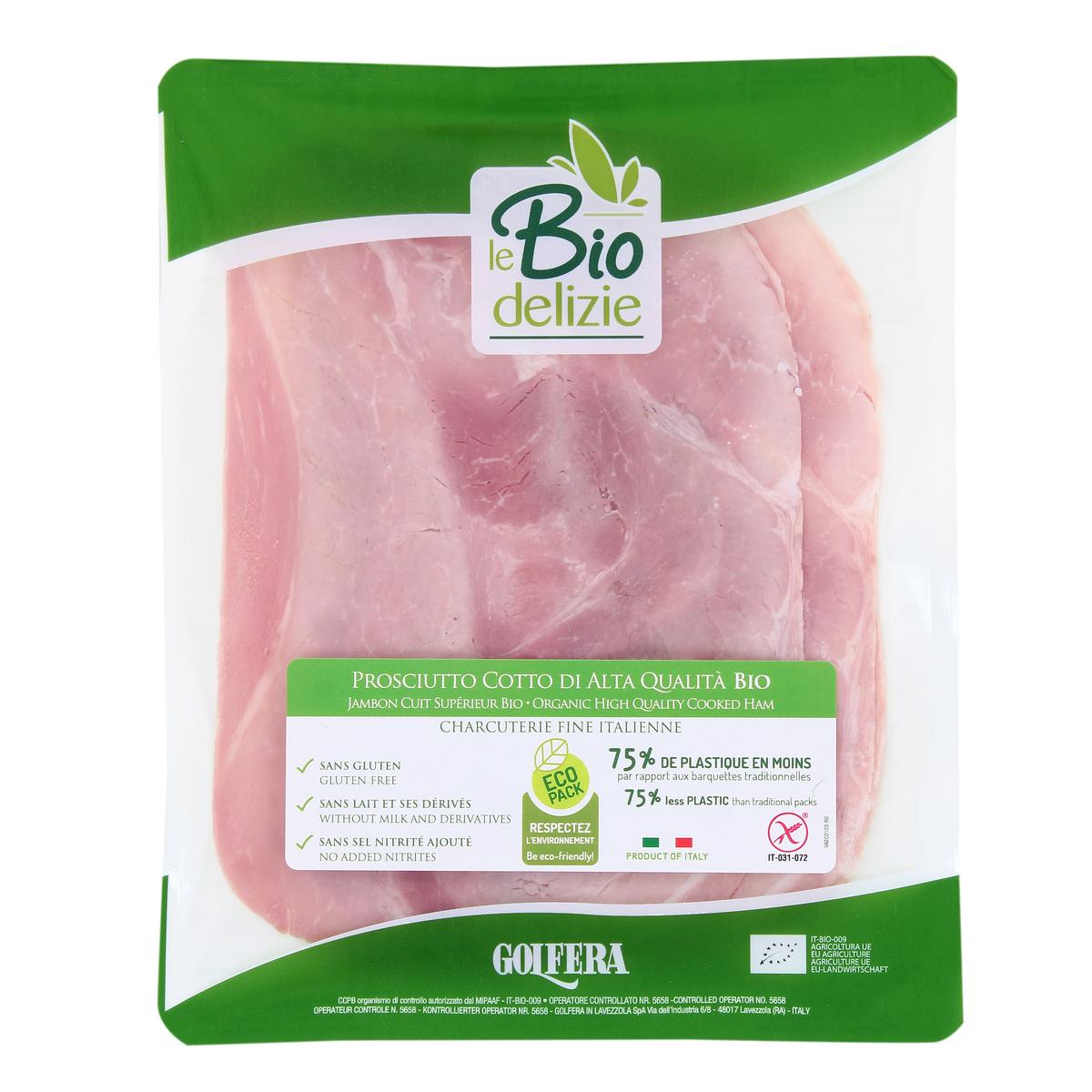 8008481732108 - Le Biodelizie Di Golfera - Jambon Cuit Découenné Sans Gluten, Bio