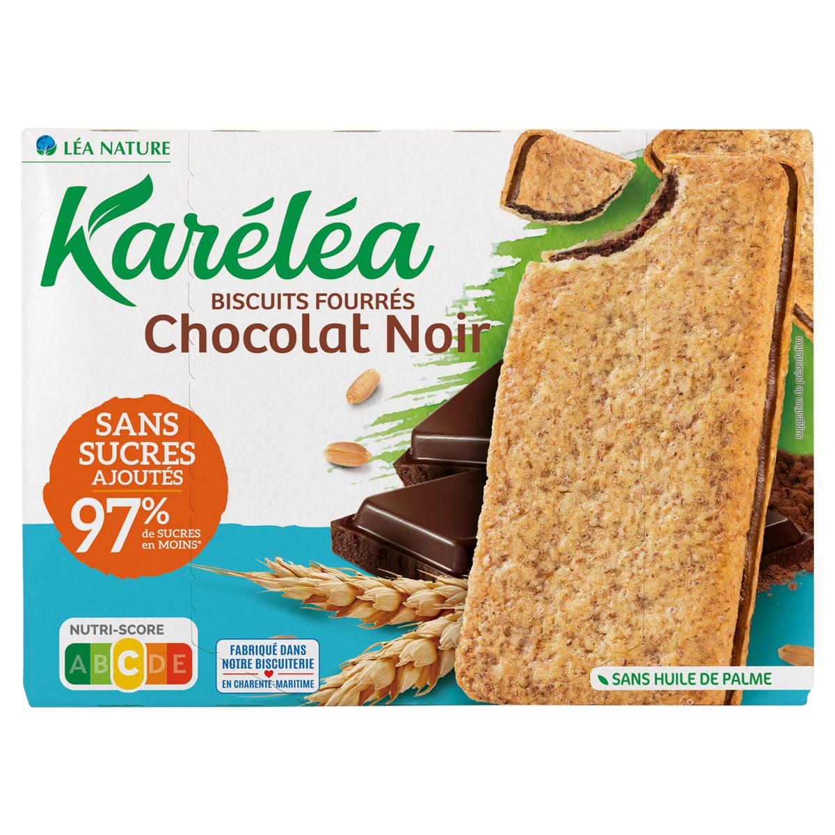 3456300013108 - Karéléa - Biscuits Fourrés Chocolat noir Sans Sucres Ajoutés