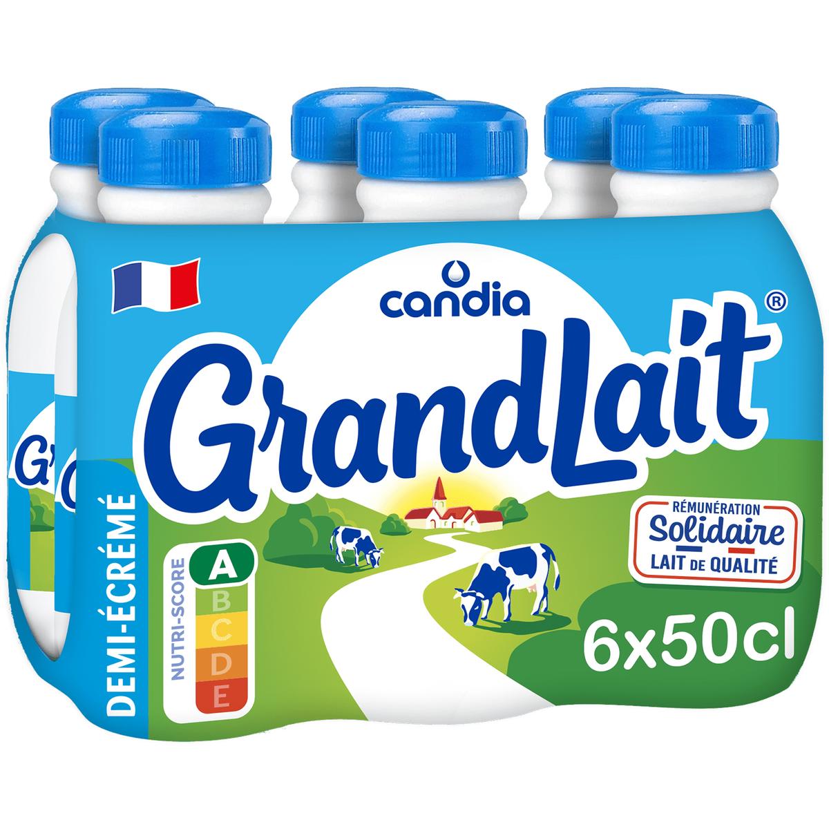 3533631606008 - Candia - Lait 1/2 écrémé Grandlait