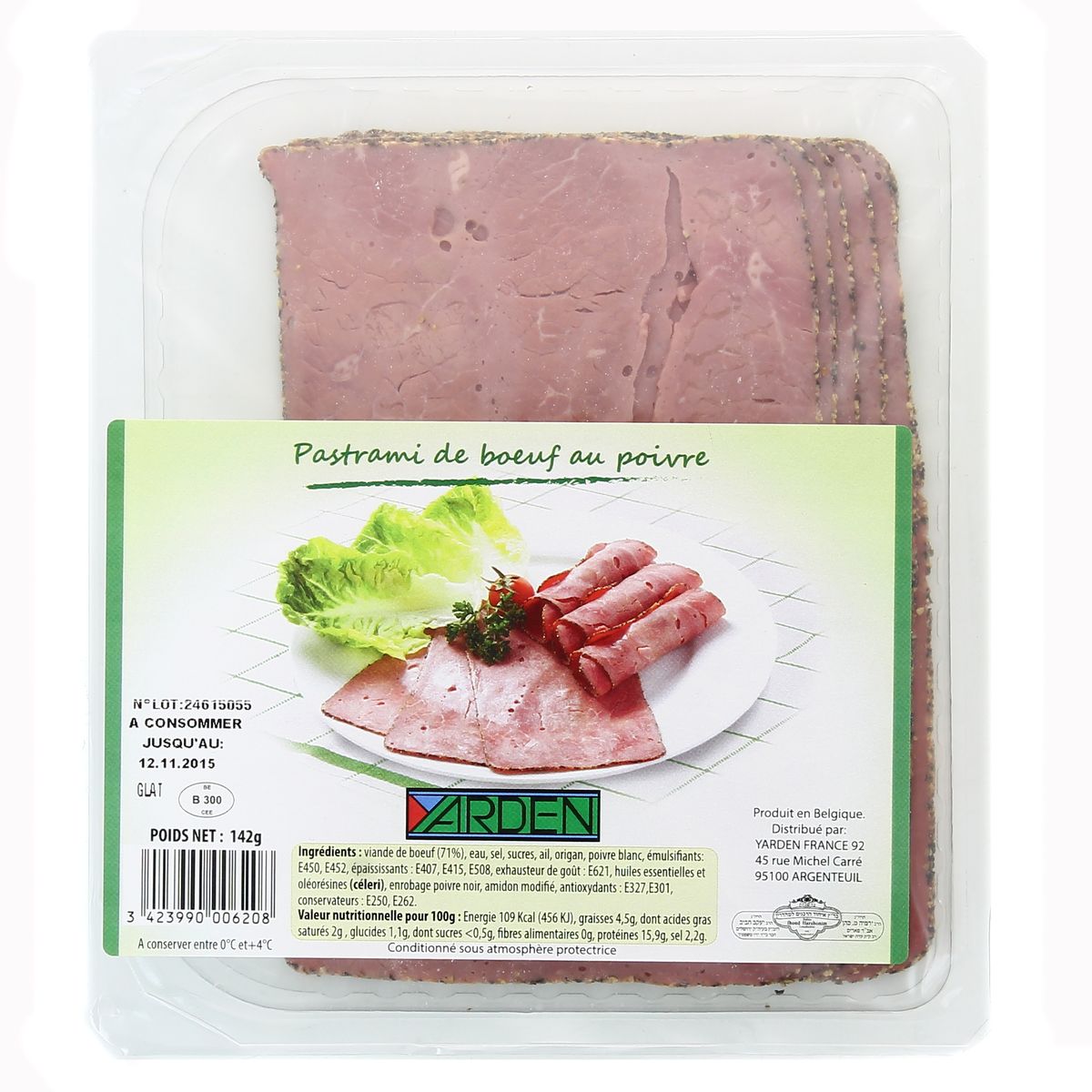 3423990006208 - Yarden - Pastrami de boeuf au poivre