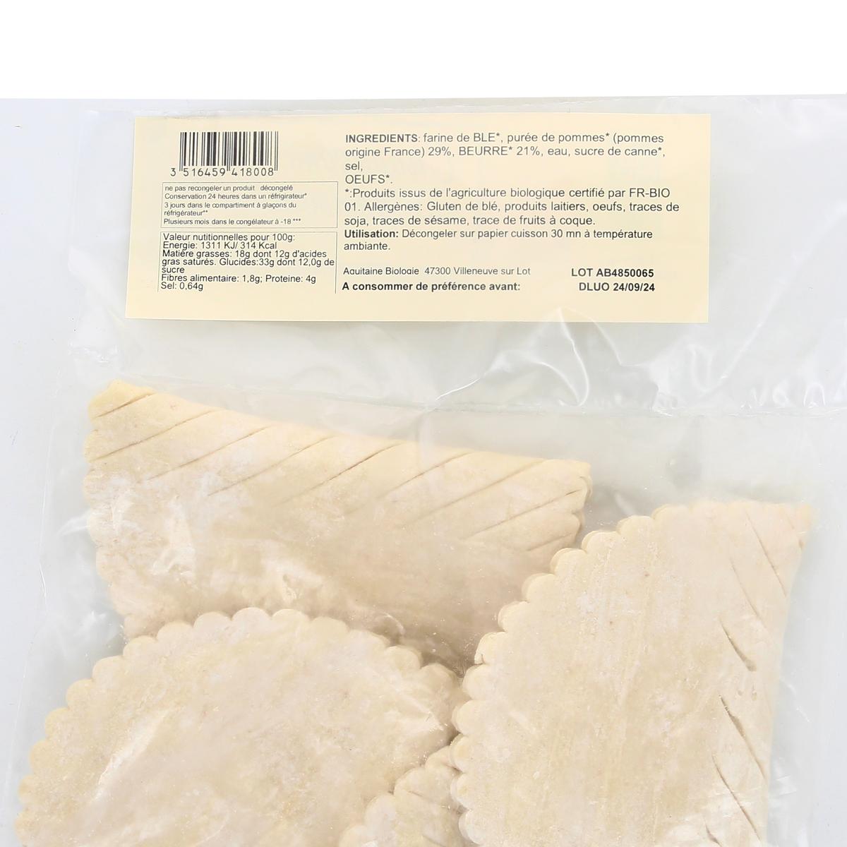 3516459418008 - Aquibio - Chaussons aux Pommes Bio