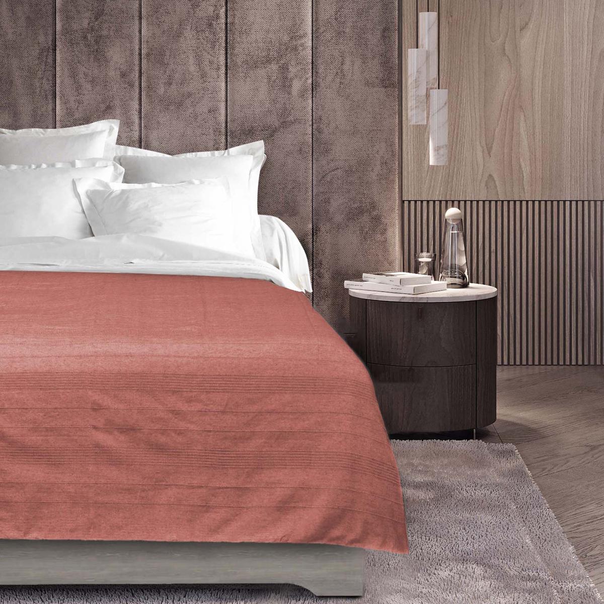 3574386118408 - Douceur D Interieur - Plaid Lucile marsala