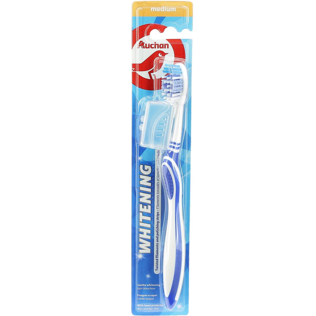 3596710539734 - Auchan - Brosse à dents medium blancheur
