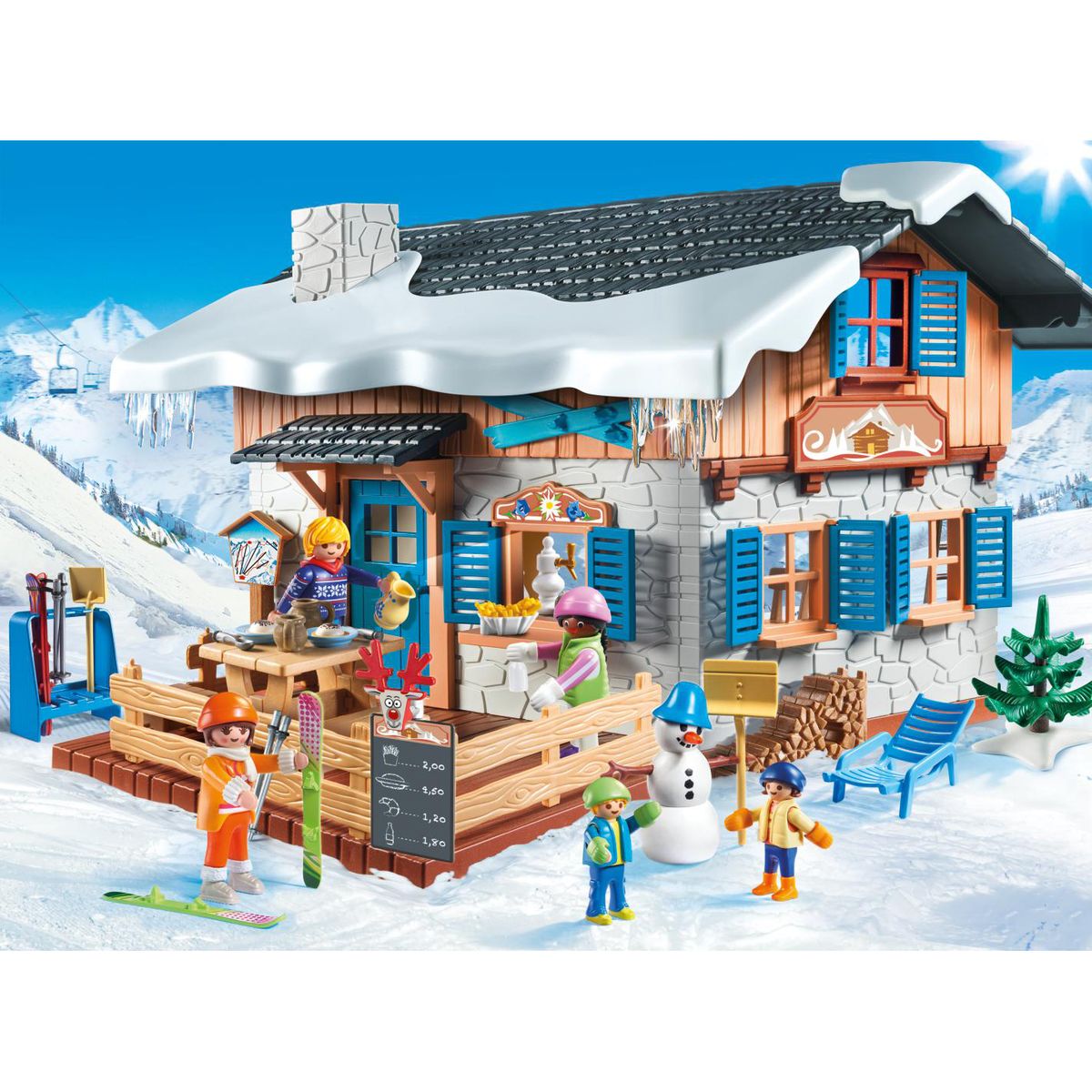 4008789092809 - PLAYMOBIL® Family Fun - Chalet avec skieurs