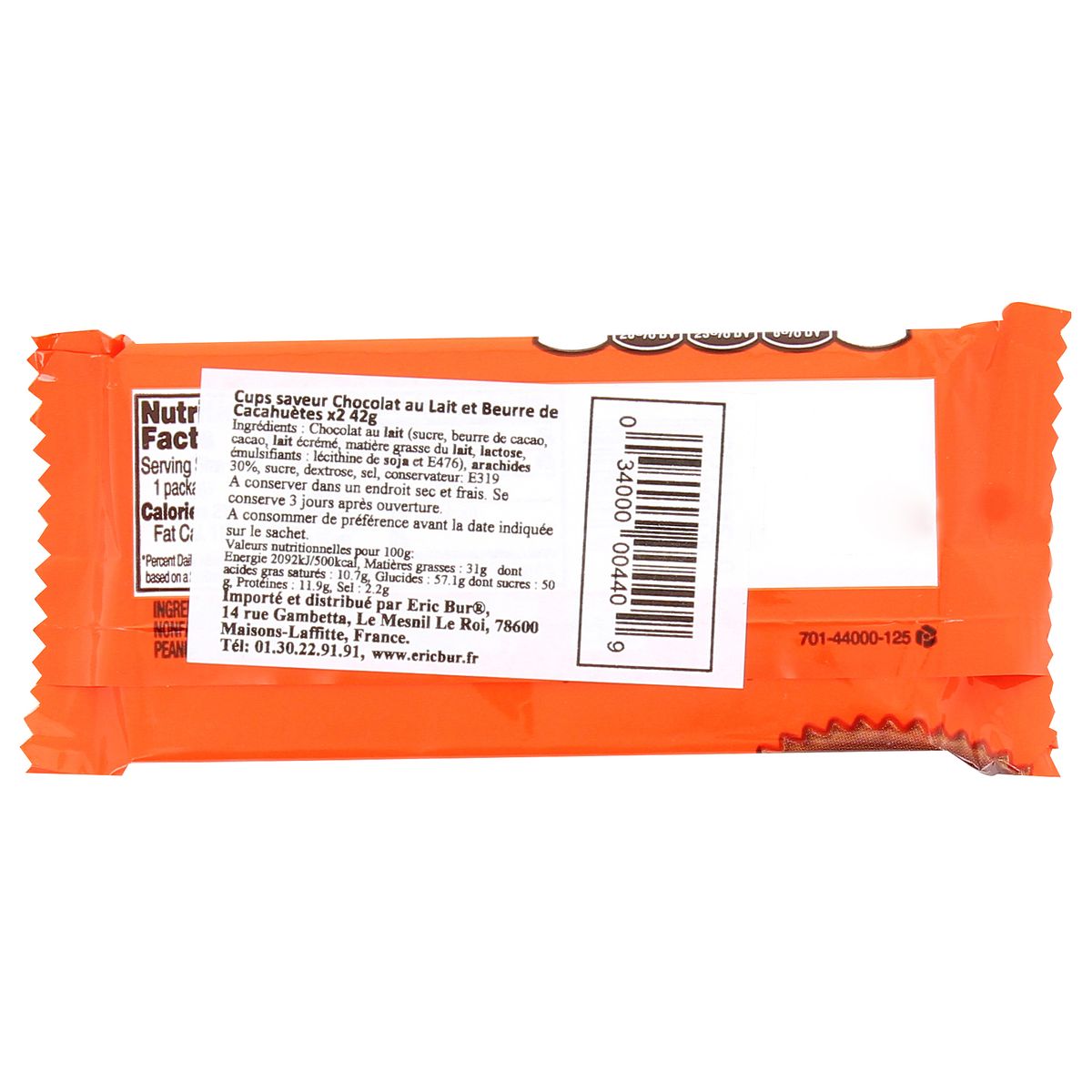 0034000004409 - Reese 's - Cups au chocolat et beurre de cacahuètes