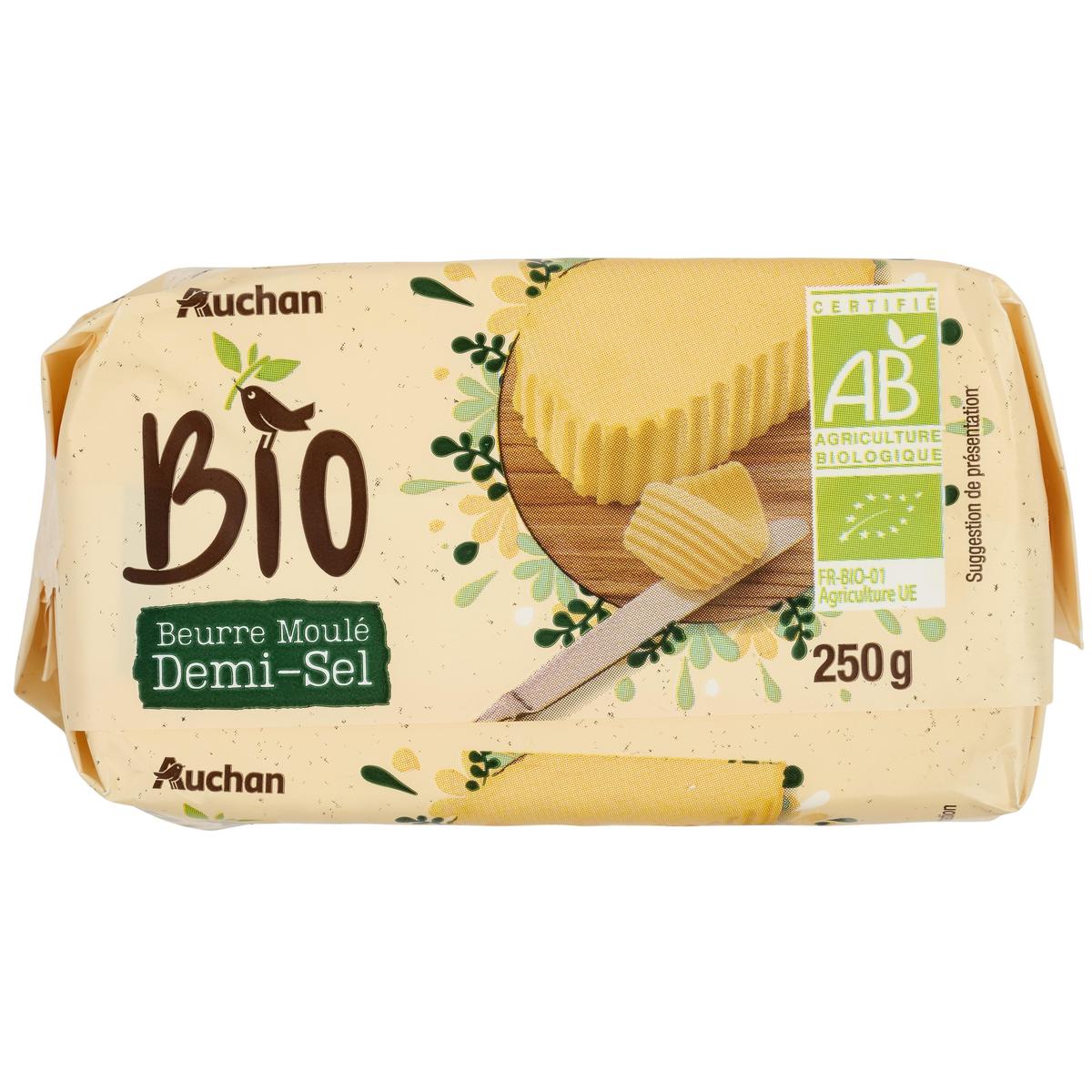 3596710464609 - Auchan BIO - Beurre Bio moulé demi-sel