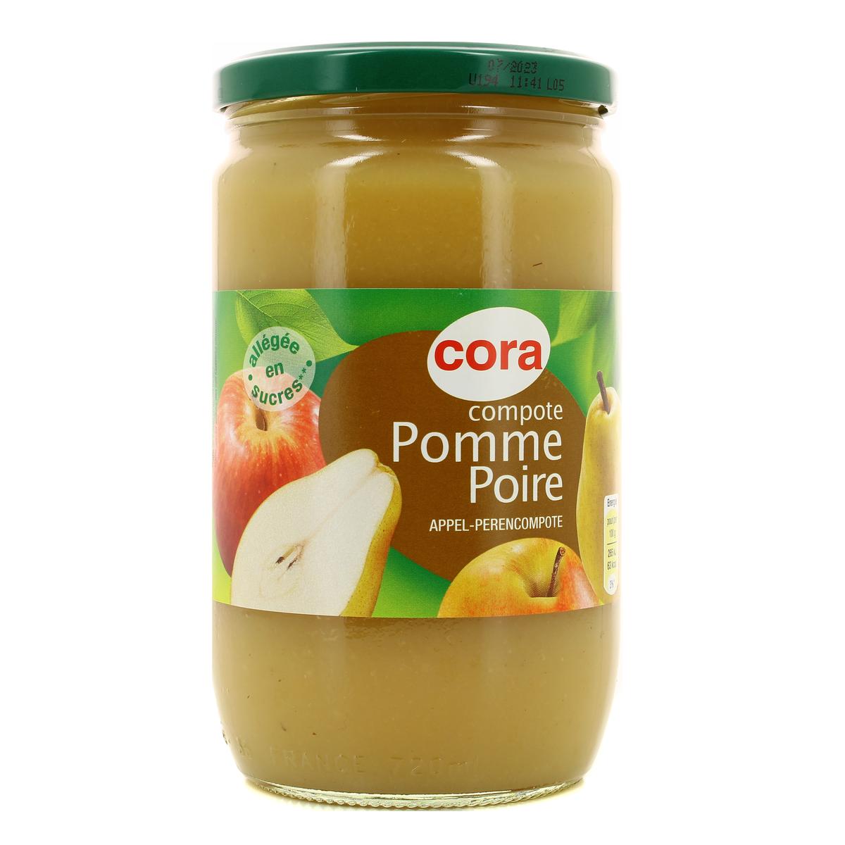 Livraison à domicile Cora Compote gourde pomme poire, 6x90g