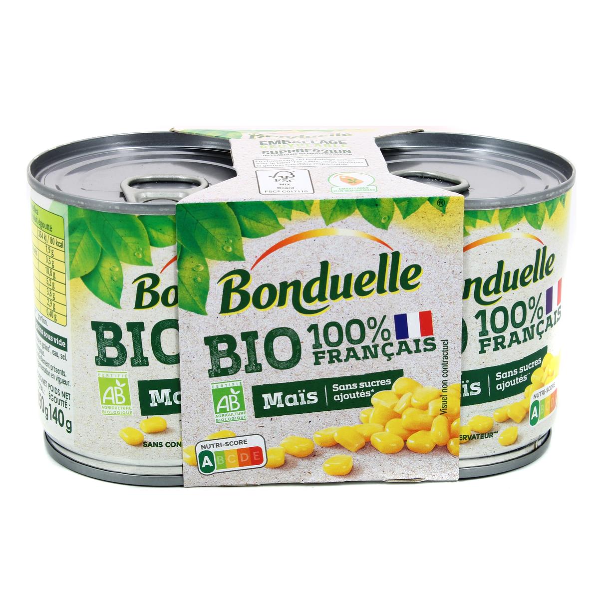 3083681127409 - Bonduelle - Maïs sans sucre ajoutés bio 