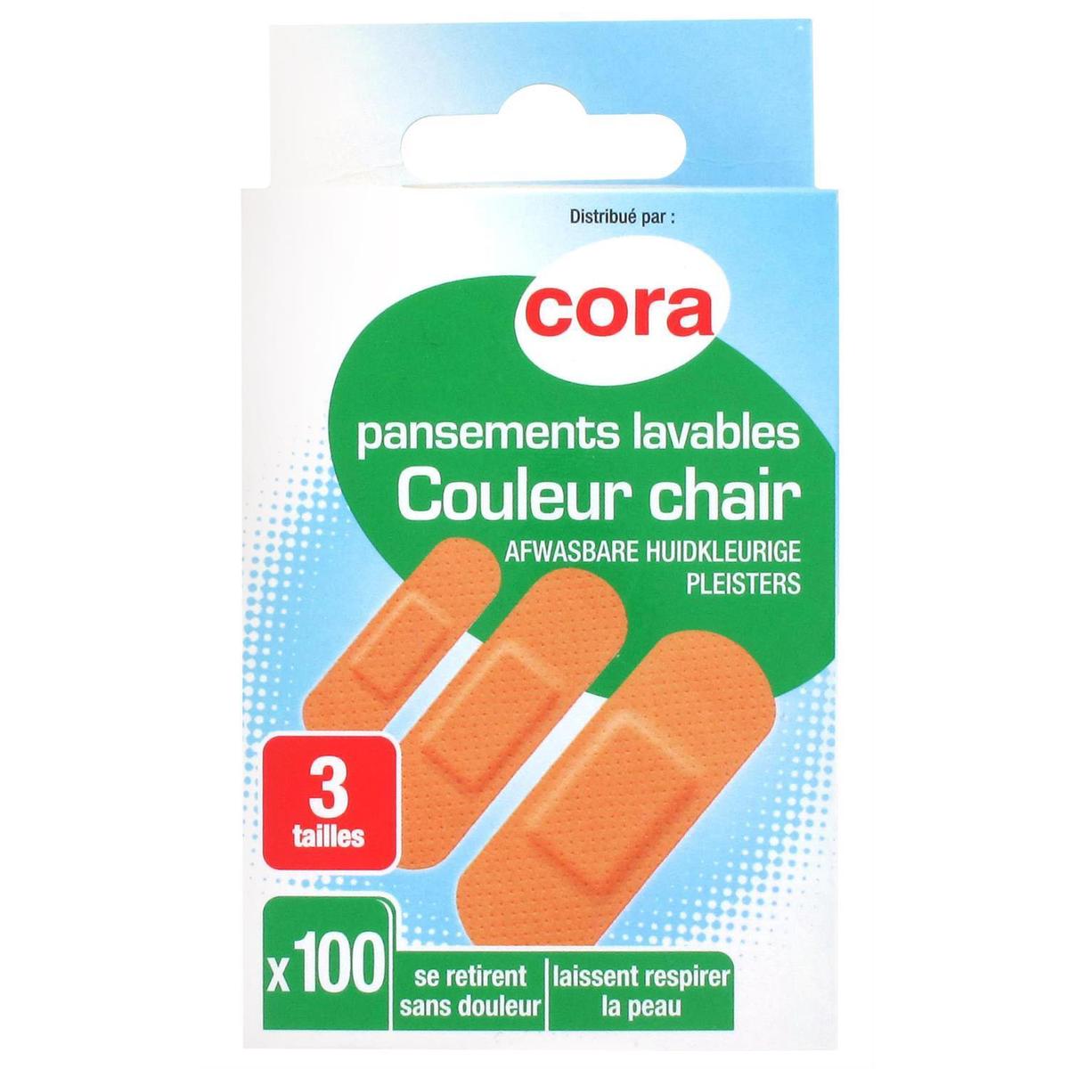 Achat / Vente Cora Pansements lavables - Couleur Chair, 100 pièces