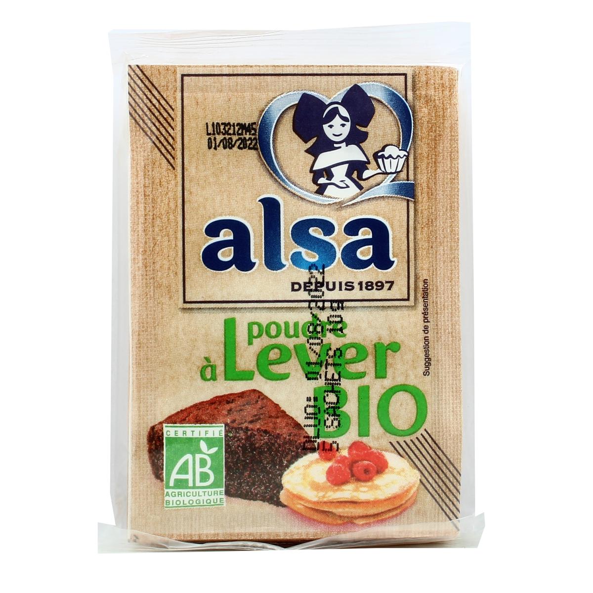 16 sachets de levure chimique gâteaux pain ALSA