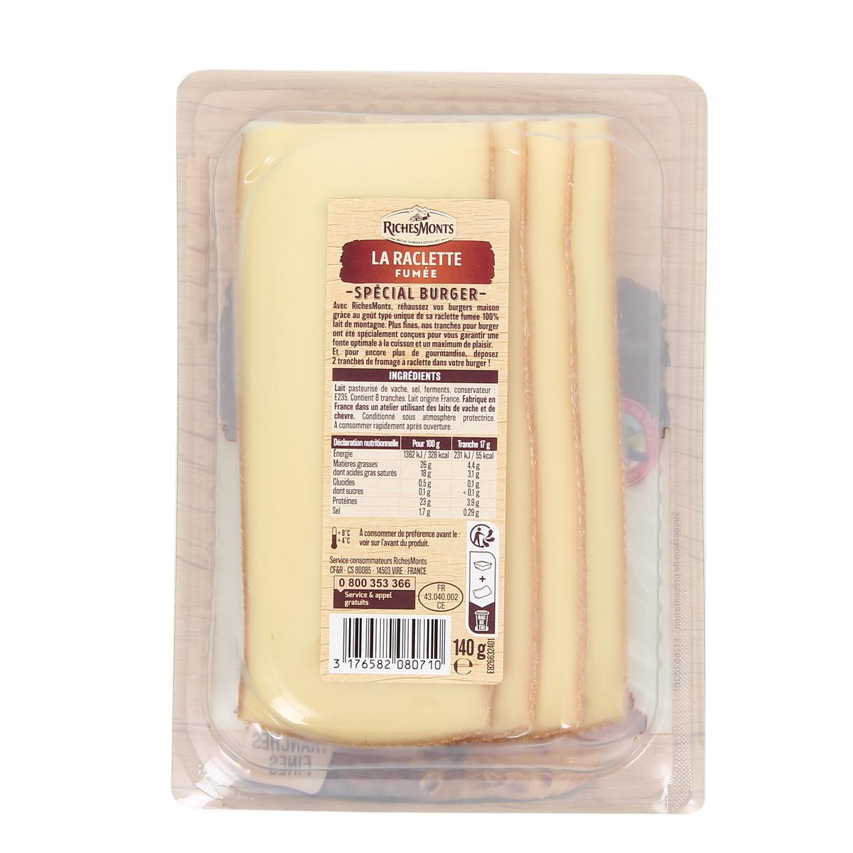 3176582080710 - Richesmonts - Raclette fumée spéciale burger