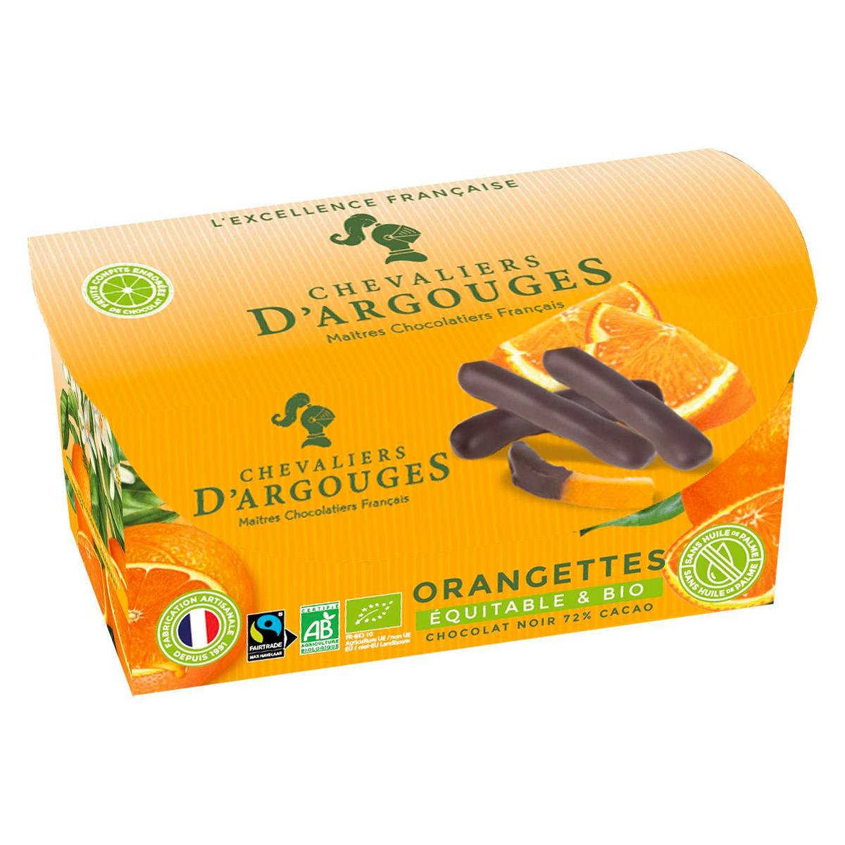 3421371521210 - Les Chevaliers d'Argouges - Orangettes au Chocolat Noir BIO