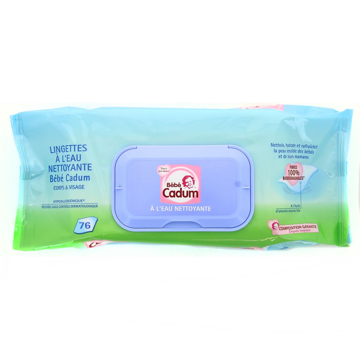 Bebe Cadum Lingettes A L Eau Nettoyante Corps Et Visage 76 Lingettes