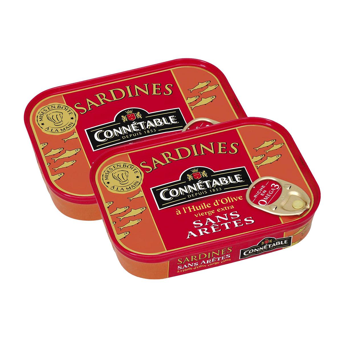 2050000394010 - Connetable - Sardines à l'huile d'olive sans arrête