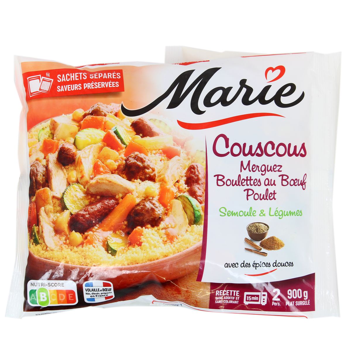 Marie Couscous Merguez Boulettes Au Boeuf Poulet Semoule Et