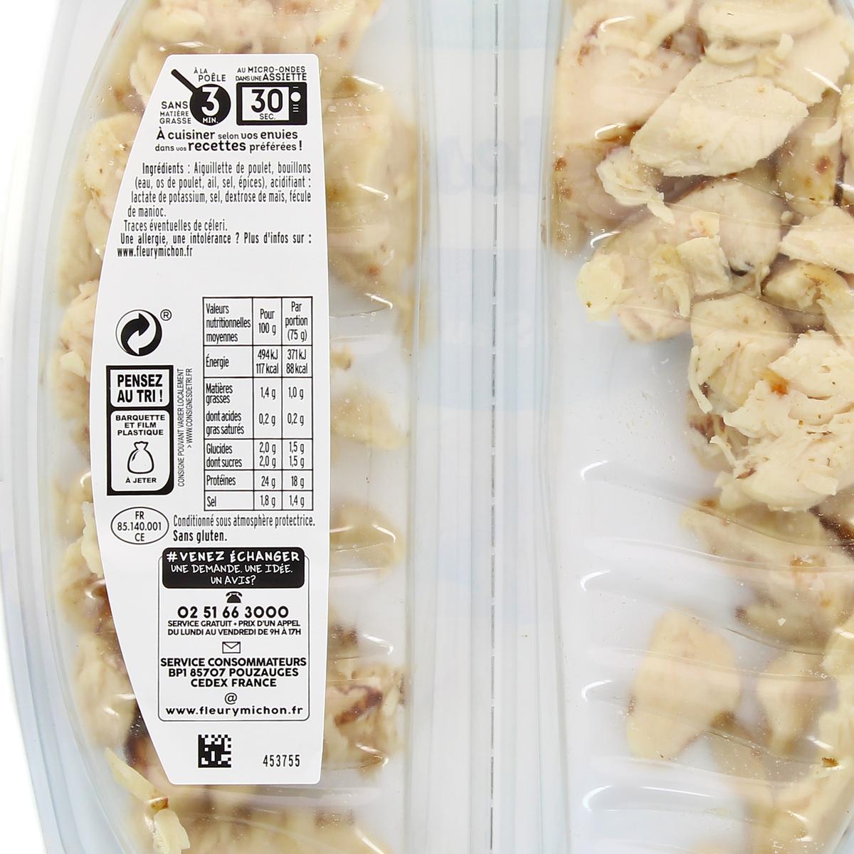 Fleury Michon Aiguillettes Tranchees De Poulet Grille 150g 2 Tranches