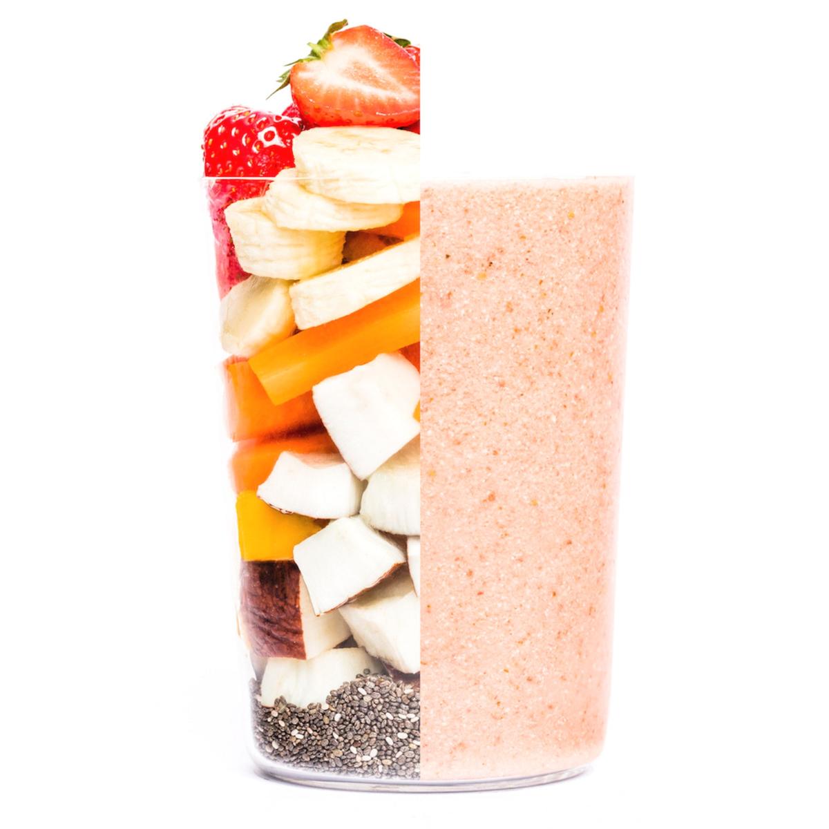 2050000357510 - Blend my day - Smoothie snack NO BOTOX FOR ME - prêt-à-mixer- Carotte, Noix de coco, Chia